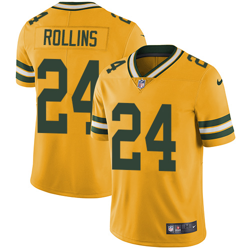 Nike Packers #24 Quinten Rollins Yellow Men's Stitched NFL Limited Rush Jersey - Click Image to Close